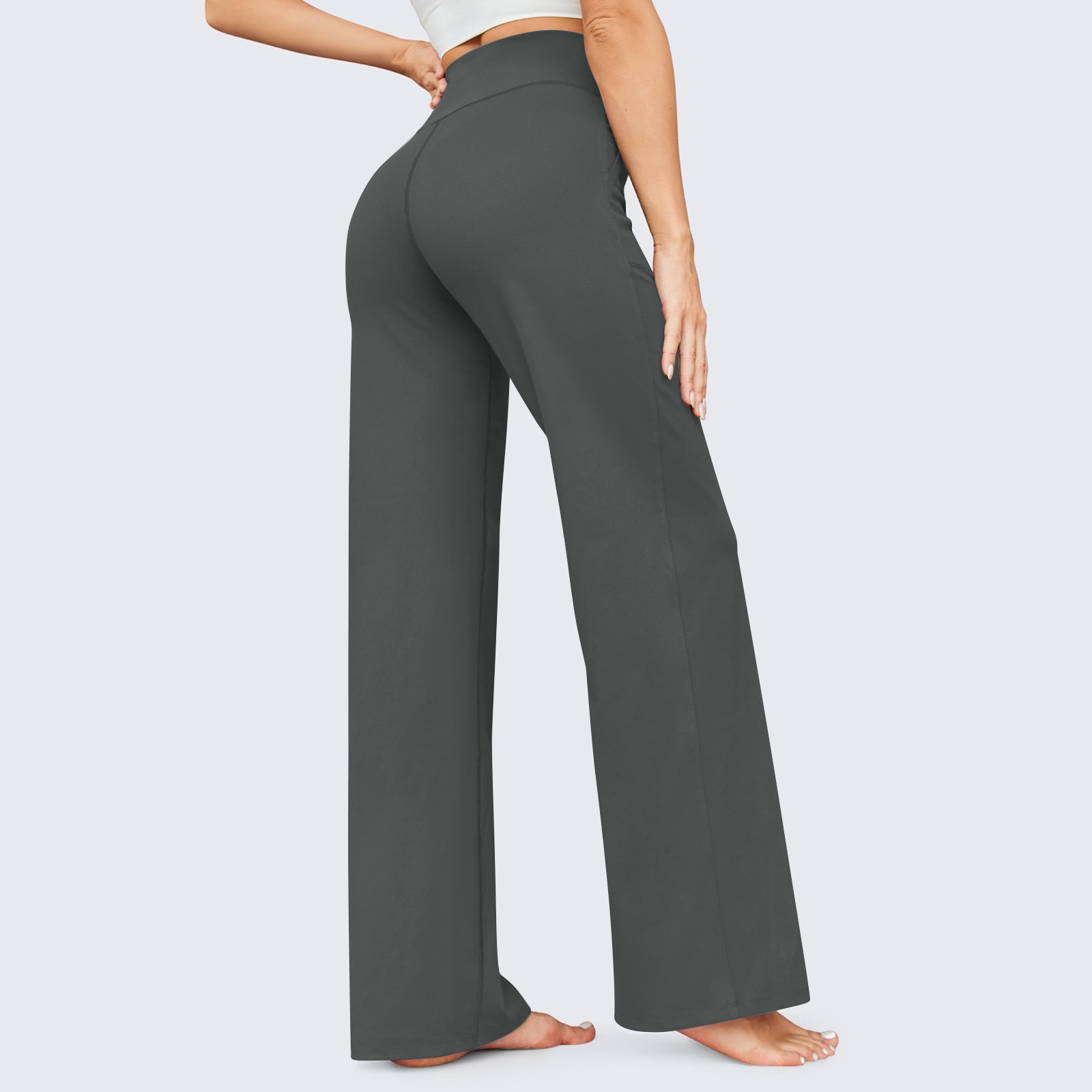 thumbnail image 3 of Pantalones leggings de yoga de cintura alta para mujer - Ropa deportiva de nailon para el gimnasio, cómoda y para todas las estaciones, 3 of 6
